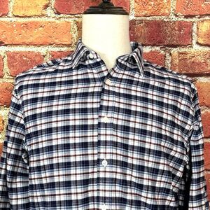 Untuckit Men's Slim Fit Plaid Long Sleeve Flannel Button Down Shirt 100% Cotton‎